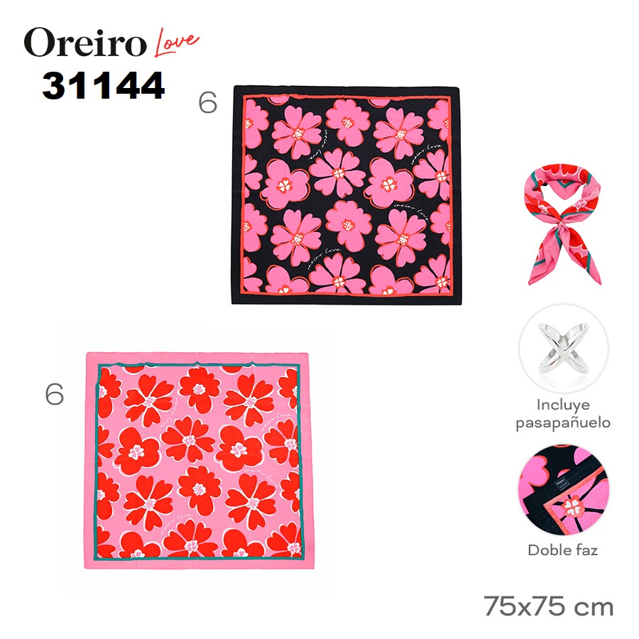 Pañuelo Flores Las Oreiro