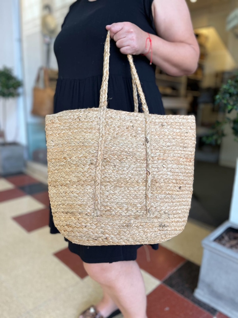 Bolso Yute Trenzas Natural
