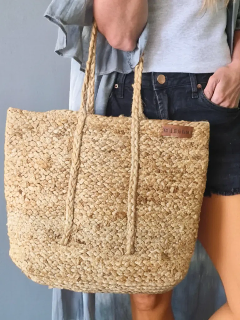 Bolso Yute Trenzas Natural