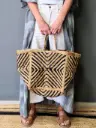 Bolso Yute Tribal Natural y Negro