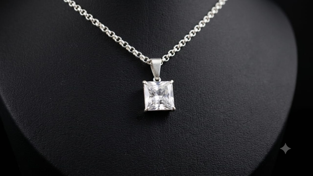 Collar Cristal Cuadrado Swarovski  