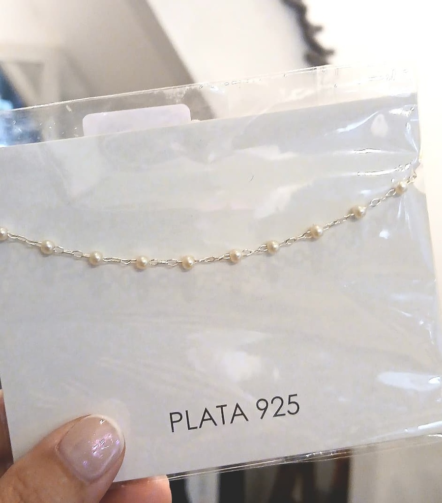 Denario Plata 925 y Perlas