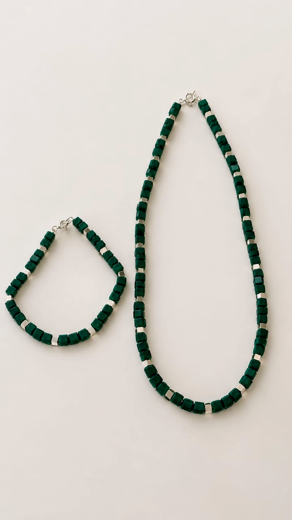 Collar Cristal Checo y Plata 925