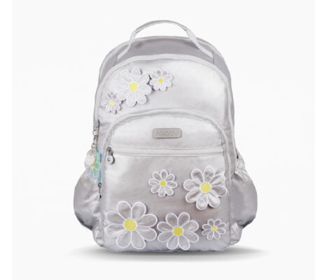 [7582] Mochila Margarita Plateada (Footy)