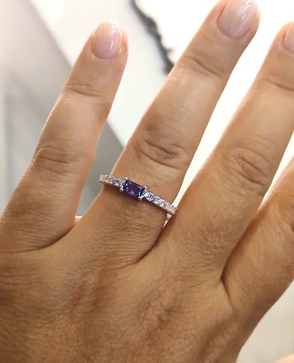 [AN3] Anillo Plata 925 y Cristal Swarovsky