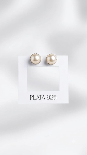 [A1038 Perla] Aros Plata 925
