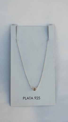 Collar Plata 925- Cubo Chico Cristal Swarovski 