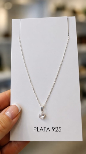 [C7025] Collar Cristal Corazon Chico