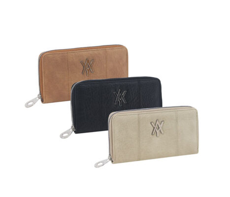 [1010 Amayra] Fichero Con Cierre. Cuero Sintetico