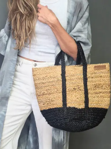 Bolso Yute Base Negra Las Mones