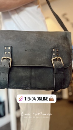 [Classic] Morral de Cuero Las Mones c/Herrajes de Bronce